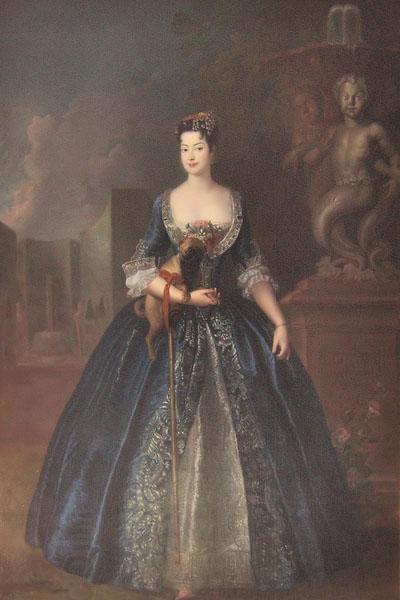antoine pesne Portrait of Anna Orzelska with a pug. China oil painting art